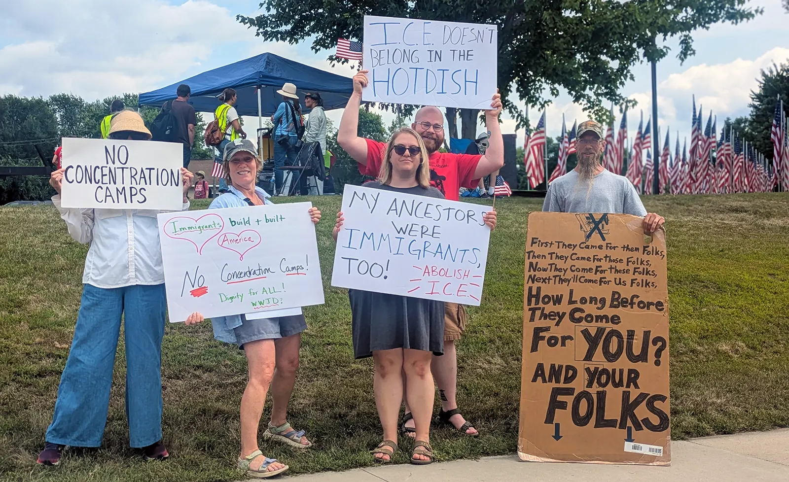 Demonstrators Protesting Against Appleton ICE Detention Center